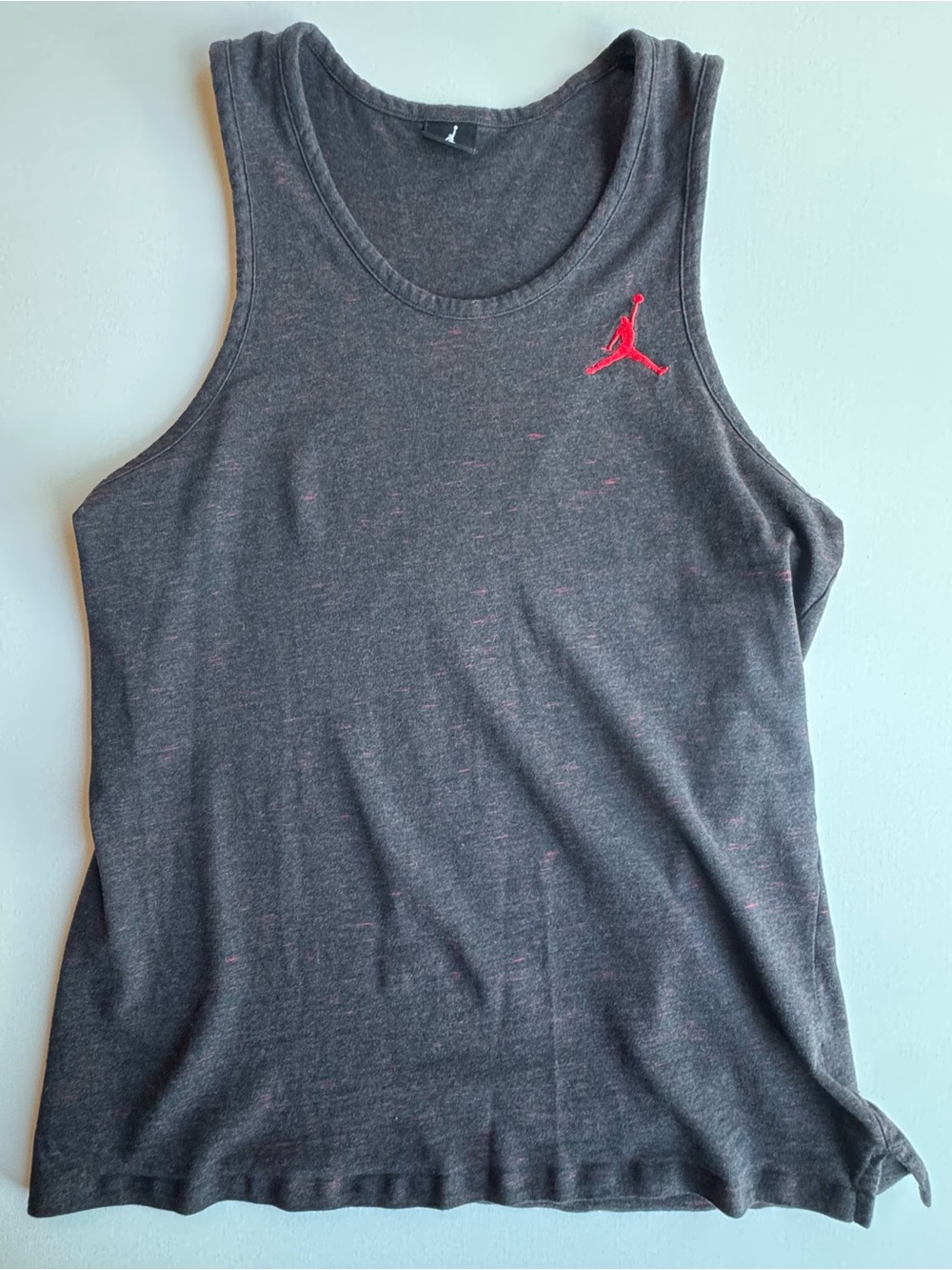 Jordan Men’s Charcoal Tank with Red Jumpman Accent